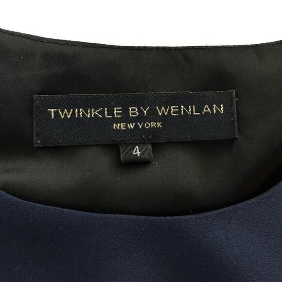 Anthropologie twinkle by wenlan 4 silk sleeveless asymmetrical waterfall dress - Picture 4 of 8